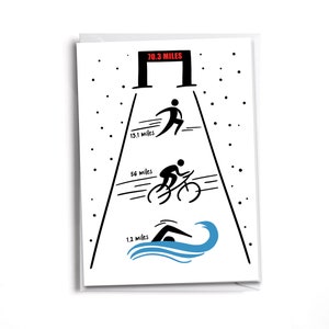 Triathlete Congratulations Card: 70.3 Mile Finisher