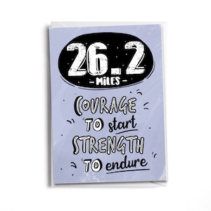 MARATHON Finisher (26.2 miles) - Congratulations card for a runner -  Endurance Runner!