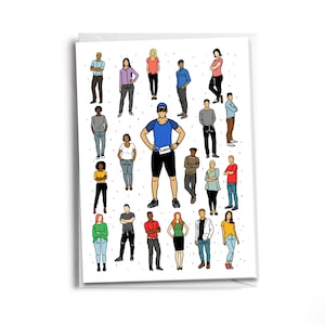 Male Triathlete Card: Swim Bike Run - Congratulations Card