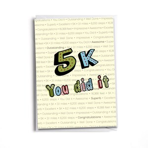 5K Runner Card | Congratulations on 5K | Card for athlete