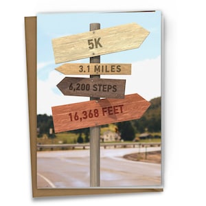 Runner Card to Encourage & Inspire - 5K - 3.1 Miles