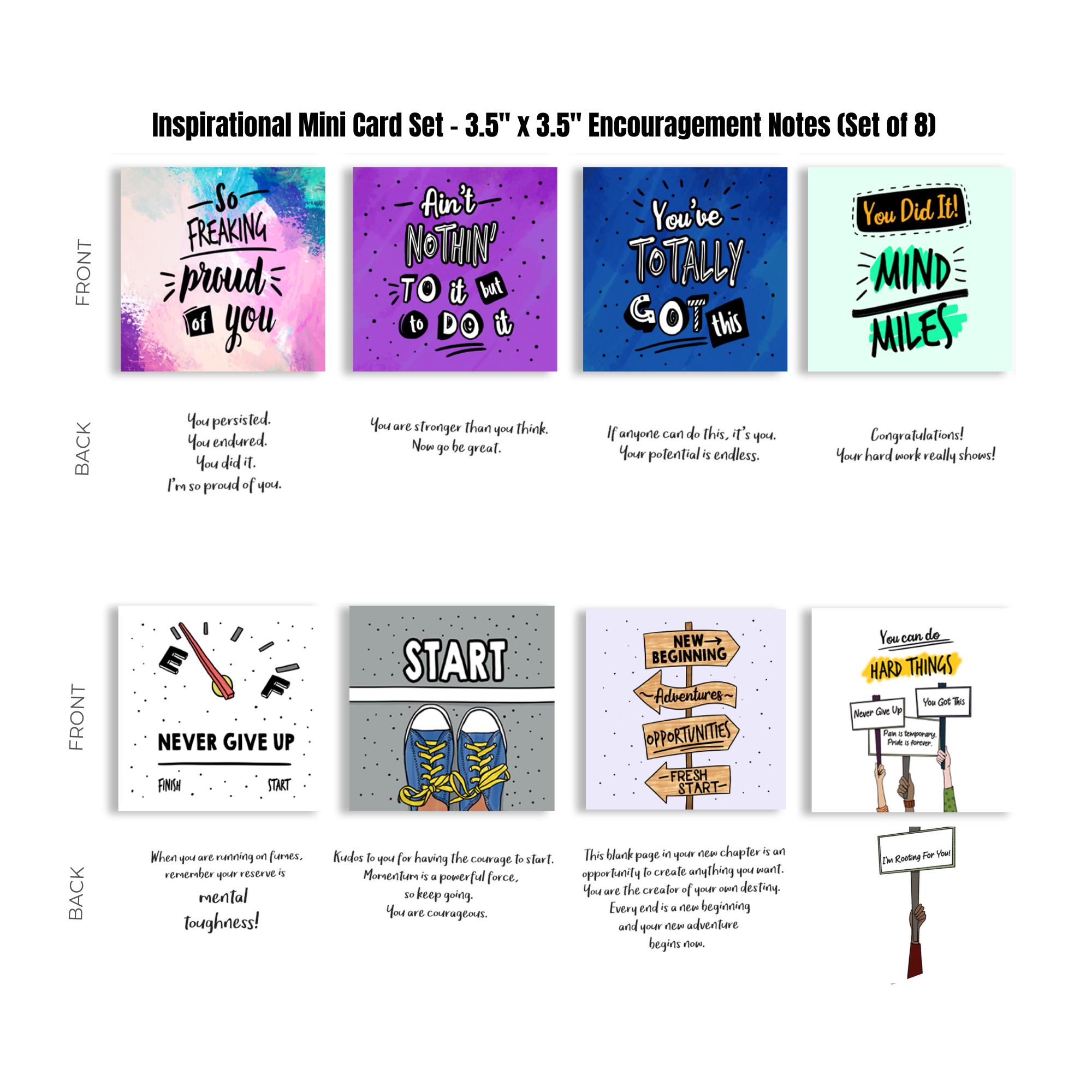 Inspirational Mini Card Set – Encouragement Notes (set of 8) - Etsy