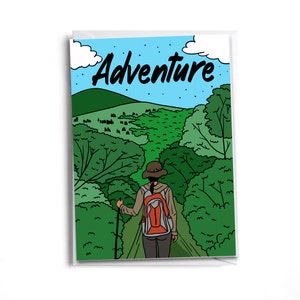 Female Hiker | Adventure Lover Card | Outdoor, Camping and Mountain  Lover