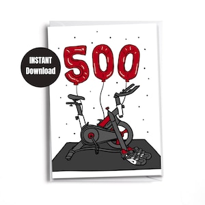 Afdrukbaar | Downloadbare kaart | Digitale directe download | Gefeliciteerd met 500 ritten | Pelo-liefhebber