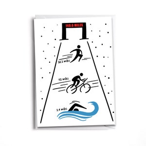 Congratulations Triathlete Card | Swim | Bike | Run | Triathlon Finisher | Iron Man Distance | 140.6 Mile Finisher Card