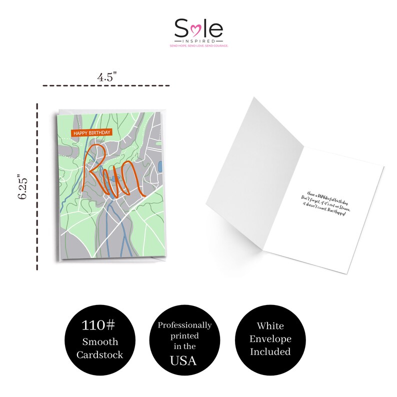 Happy Birthday Runner Card Strava Inspired Run Happy - Etsy