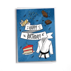 Martial Arts Birthday Card – Happy Birthday for Karate, Taekwondo, and Jiu-Jitsu Fans