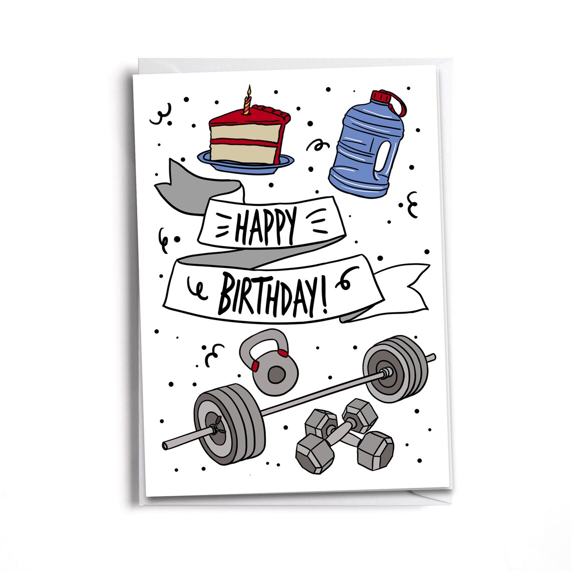 Birthday Card Weight Lifting Gym Rat Crossfit Fitness and Etsy
