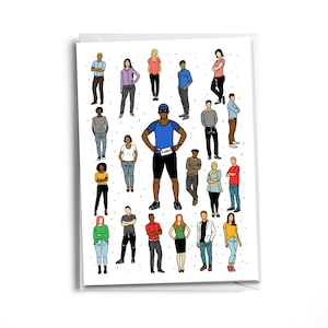 Black Male Triathlete Card: Swim Bike Run - Congratulations Card