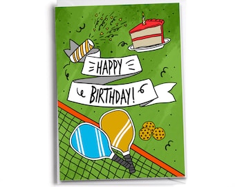Fun Pickleball Birthday Card for Players & Enthusiasts