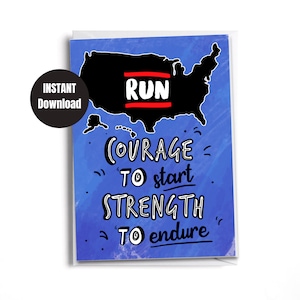 imprimable 50 States Runner | Carte téléchargeable | Téléchargement numérique instantané | Marathon, Semi-marathon | Courir USA