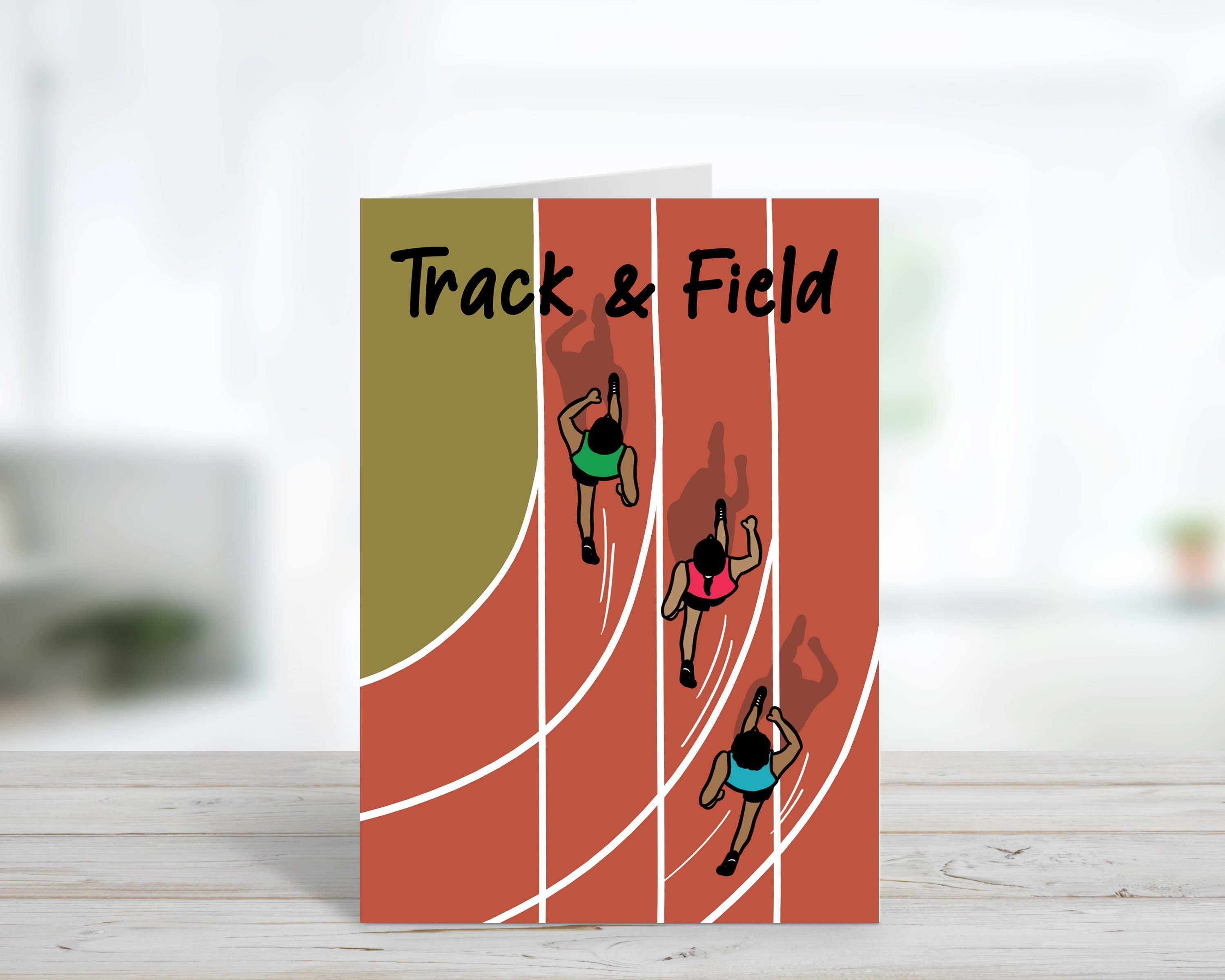 Track Runner Congratulations Card - Etsy