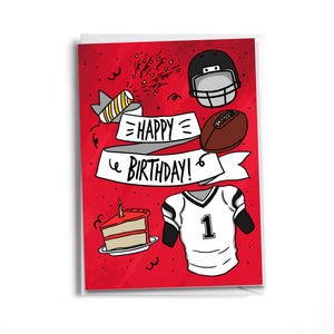 Football Birthday Card – Happy Birthday for Football Fans and Athletes
