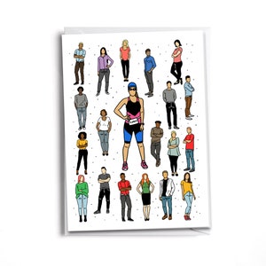 Fearless Female Triathlete Card: Swim Bike Run