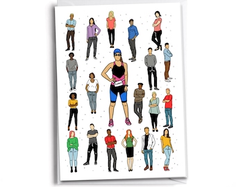 Fearless Female Triathlete Card: Swim Bike Run