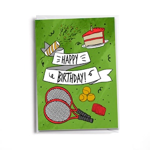 Tennis Birthday Card: Sports Lover Gift