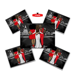 Delta Sigma Theta Sorority Inspired | Red and White notecards | Women Empowering Women | Sisterhood