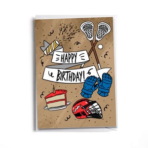 Lacrosse Birthday Card: Game Day Sports Greeting