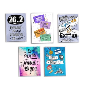 Marathon Runner Greeting Cards | 26.2 Miles | 5 Run Pack