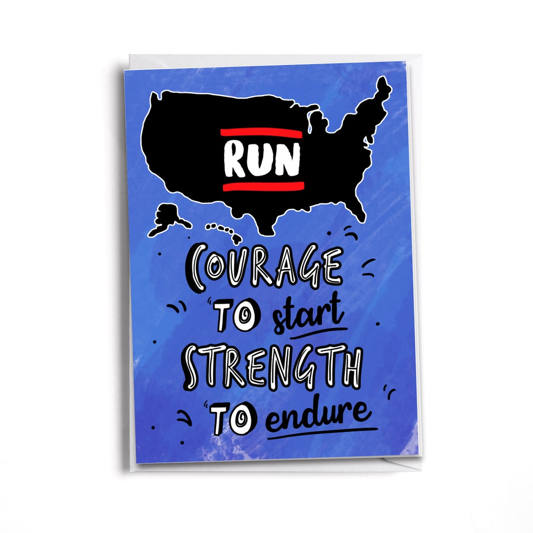 50 States Finisher - Congratulations Card for a Runner - Endurance ...