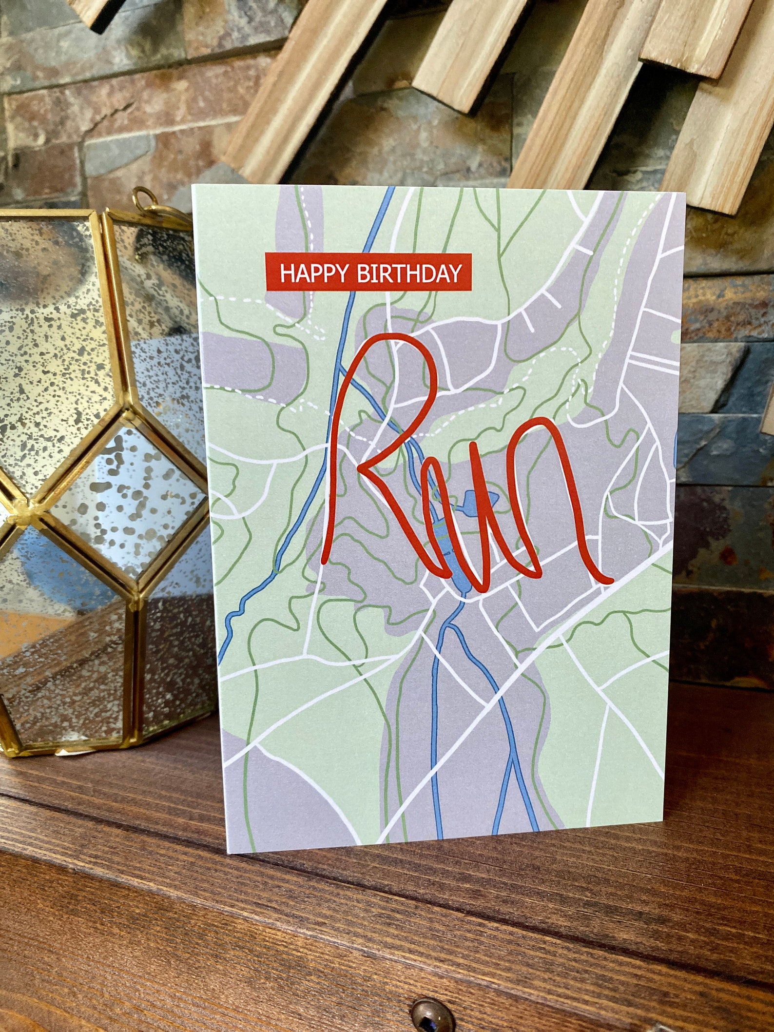 Happy Birthday Runner Card Strava Inspired Run Happy - Etsy