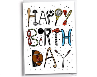Sports Birthday Card: Athlete Gift, Unique Design