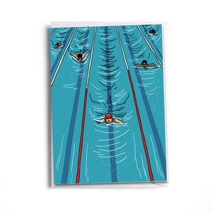 Swimming Inspiration Greeting Card | Making Waves in Life and in the Pool