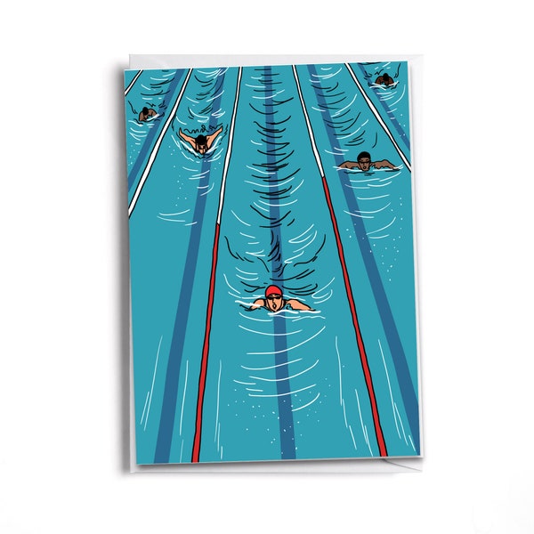 Swimming Inspiration Greeting Card | Making Waves in Life and in the Pool