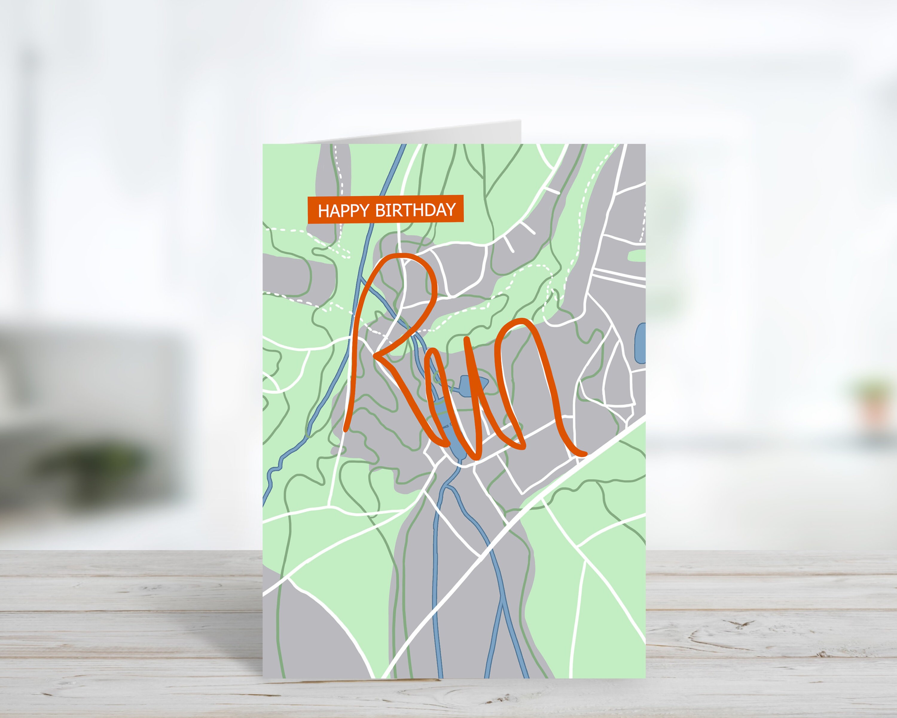 Printable Happy Birthday Card for Runner - Strava Inspired ...