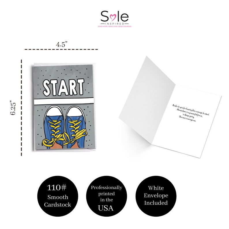 Card for a Runner Card for a Walker Courage to Start Card - Etsy