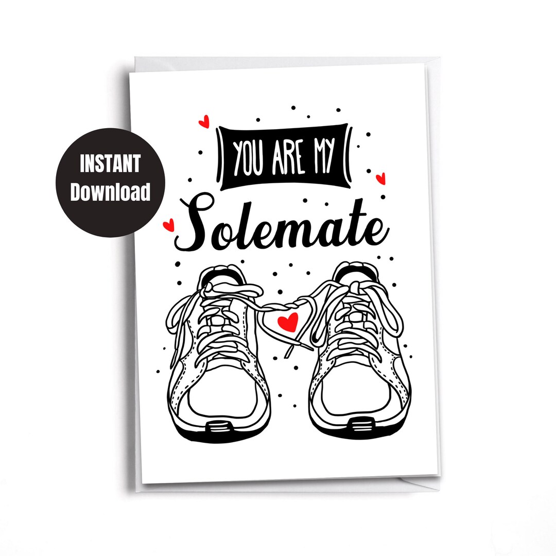 Printable | Downloadable Card | Digital Instant Download | Solemate and ...