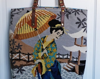 Unique Recycled Tapestry Shoulder Bag