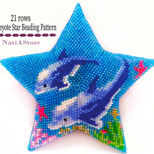 3d Peyote Star Pattern Peacock | Etsy