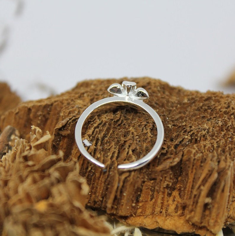 silver ring open size silver ring UK rings in London 925 Sterling Silver Ring flower ring silver ring for women
