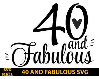 Download 40th birthday svg | Etsy