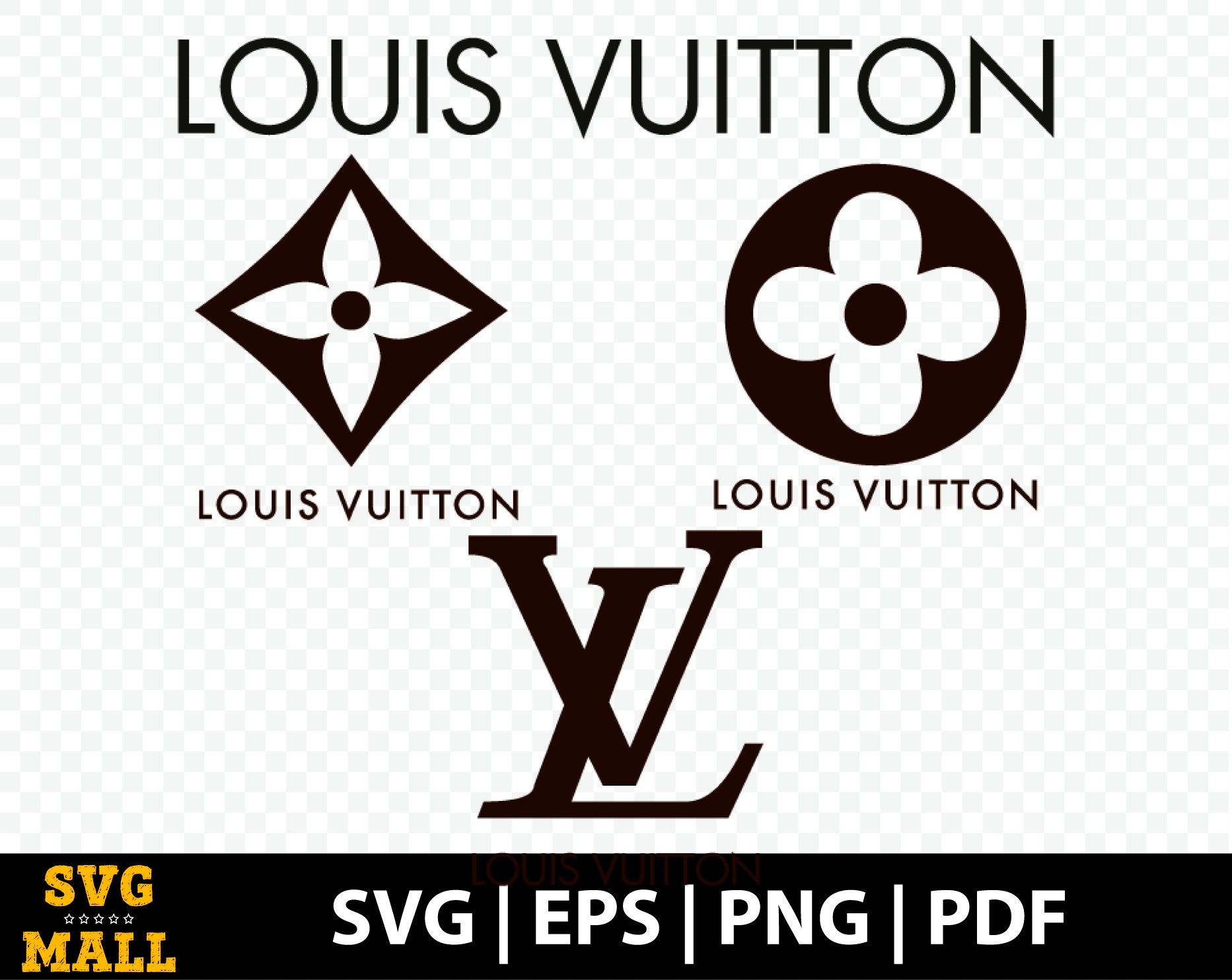 Louis Vuitton LV Brand Logo Drip SVG