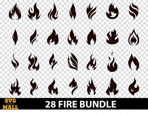 flame svg flame svg bundle flame clipart files for cricut etsy