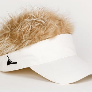 Flair Hair White Visor Blonde Hair