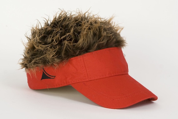 Flair Hair Red Visor Brown Hair
