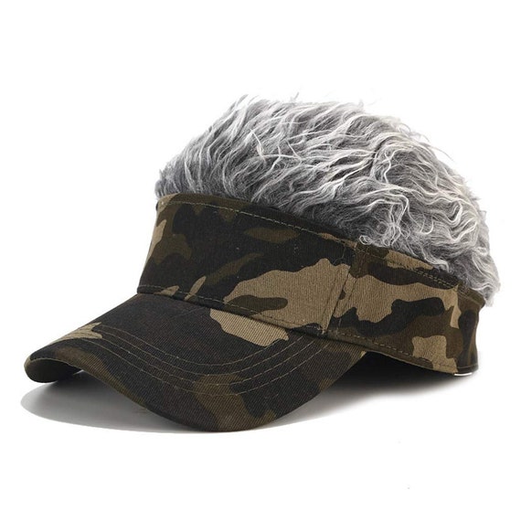 Camo visor with hair Clearance