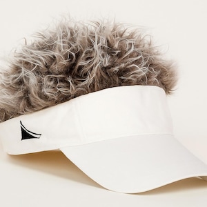 Flair Hair White Visor Grey Hair