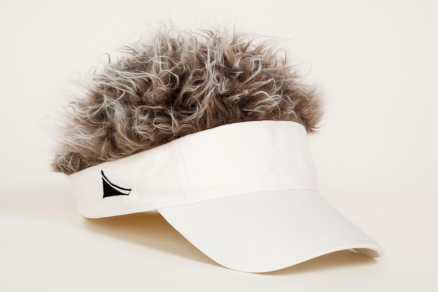 Flair Hair White Visor Grey Hair - Main Image