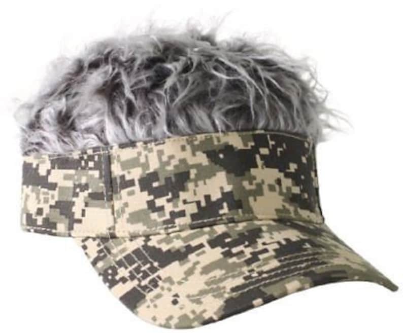 Flair Hair Camo Visor Grey Hair Etsy