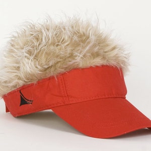 Flair Hair Red Visor Blonde Hair