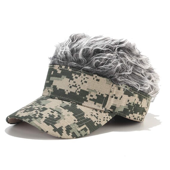 Camo visor with hair Clearance