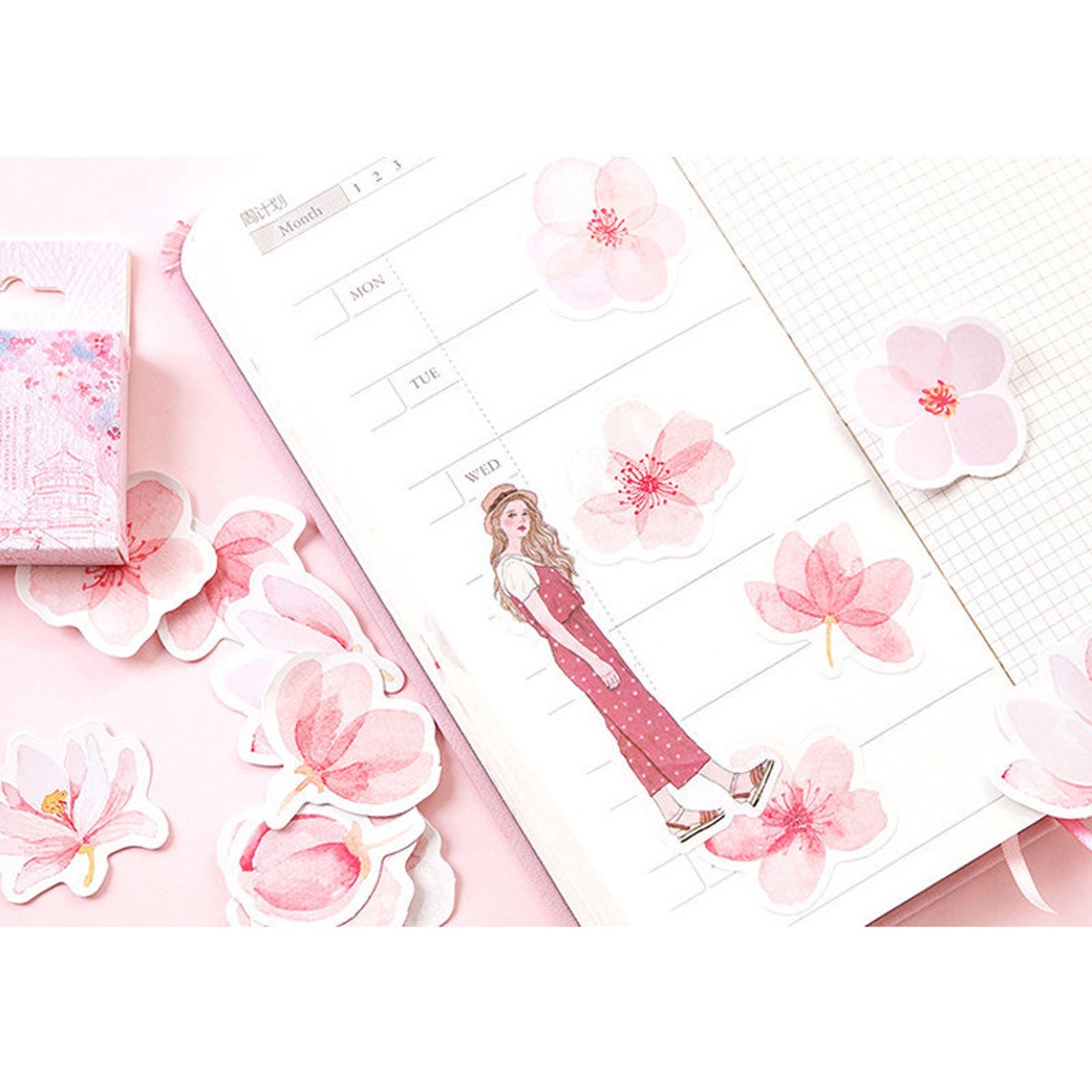 Cherry Blossom Sticker Set Cherry Blossom Planner | Etsy
