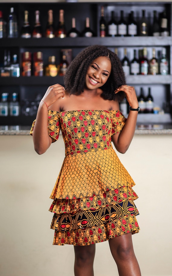 Ankara Skater Dress Etsy Canada