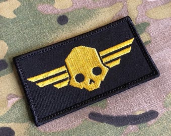 Hell Skull Morale Embroidered Patch Hook Fastener Backing