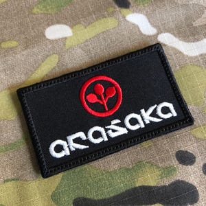 Cyberpunk Arasaka Morale Embroidered Patch Hook Fastener Backing