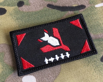 Bomb Embroidered Morale Patch Hook Fastener Backing